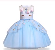 Unicorn kjole: Prinsesse Celestia kjole, blå